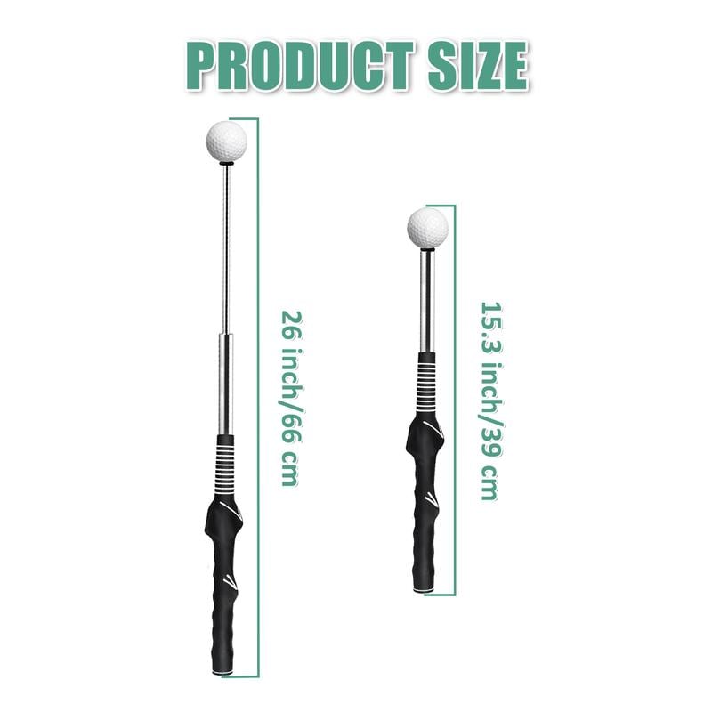 Golf Swing Trainer with Grip Alignment Stick Practice Aid