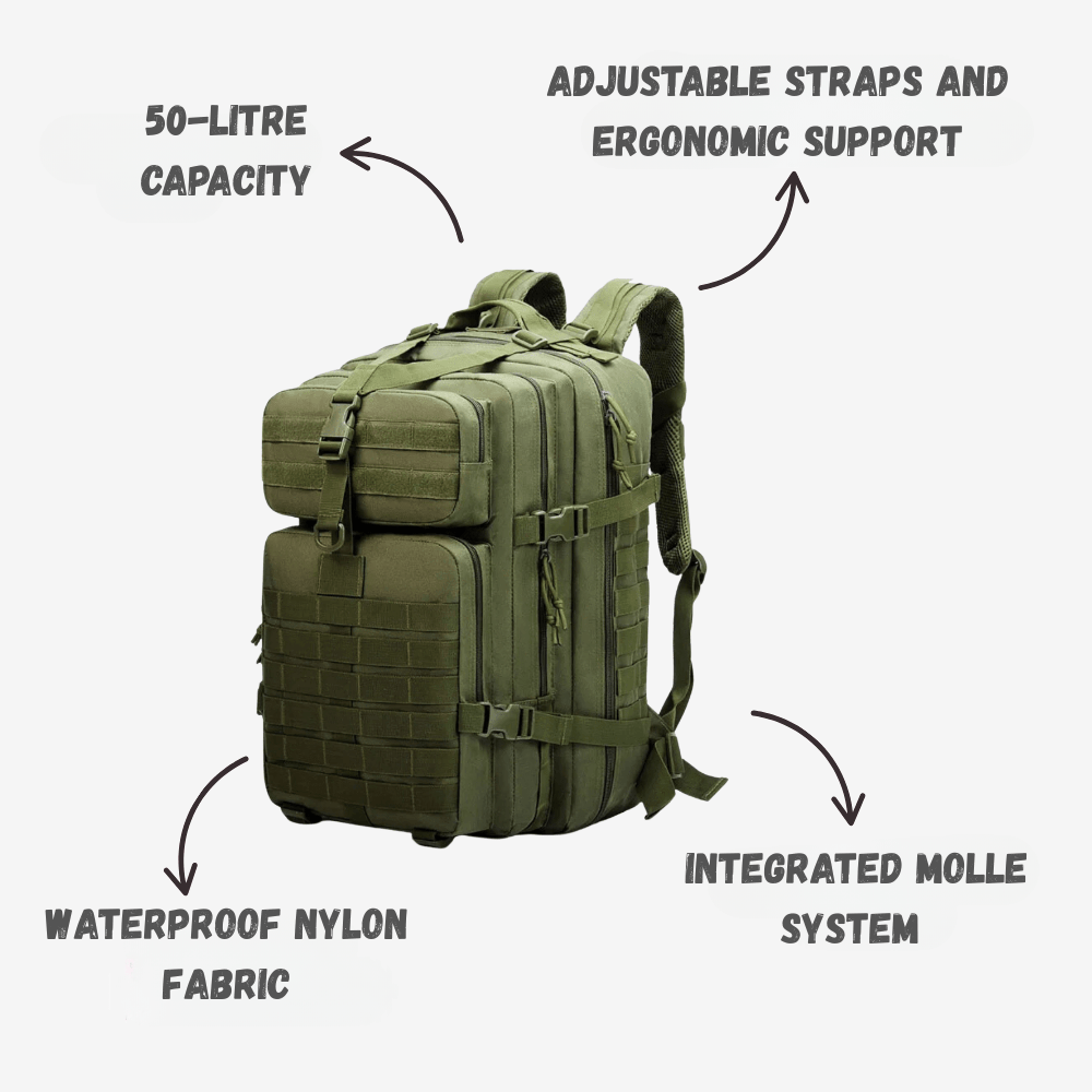 Waterproof Hiking Backpack 50 Liter Outdoor Backpack