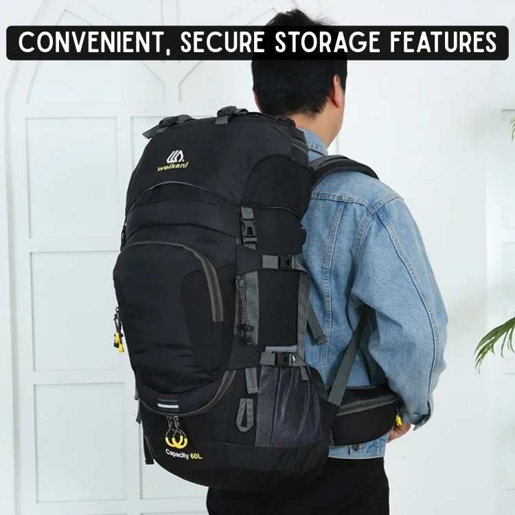 Hiking Backpack Waterproof Large Capacity 60L Camping Trekking Bag