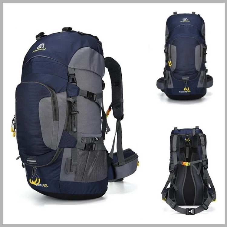 Hiking Backpack Waterproof Large Capacity 60L Camping Trekking Bag