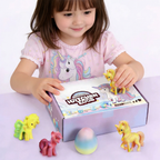 Unicorn Shaped Surprise Filled Easter Egg Toy Set