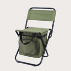 Foldable Camping Chair with Cooler Bag Portable Outdoor Fishing Stool