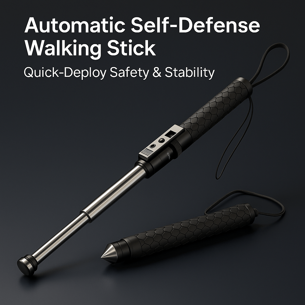 Self Defense Automatic Walking Cane with Stability Support