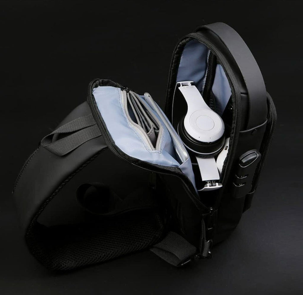 Anti Theft Backpack with Locking Zippers and Hidden Pockets