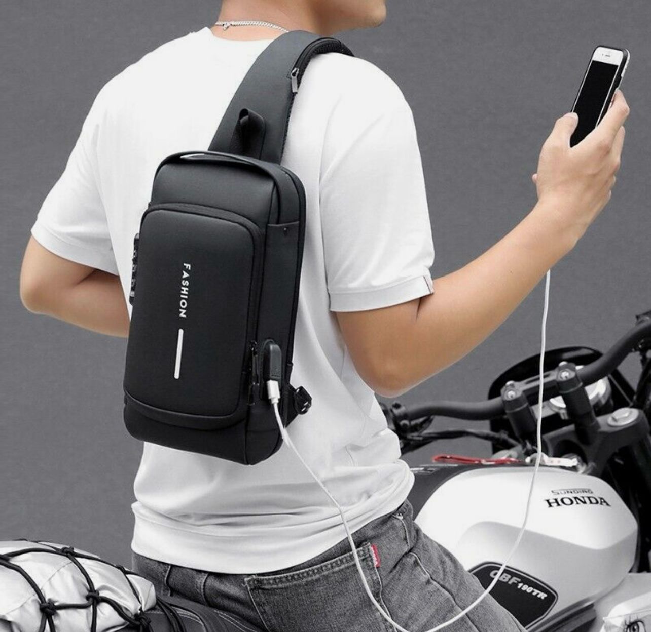 Anti Theft Backpack with Locking Zippers and Hidden Pockets