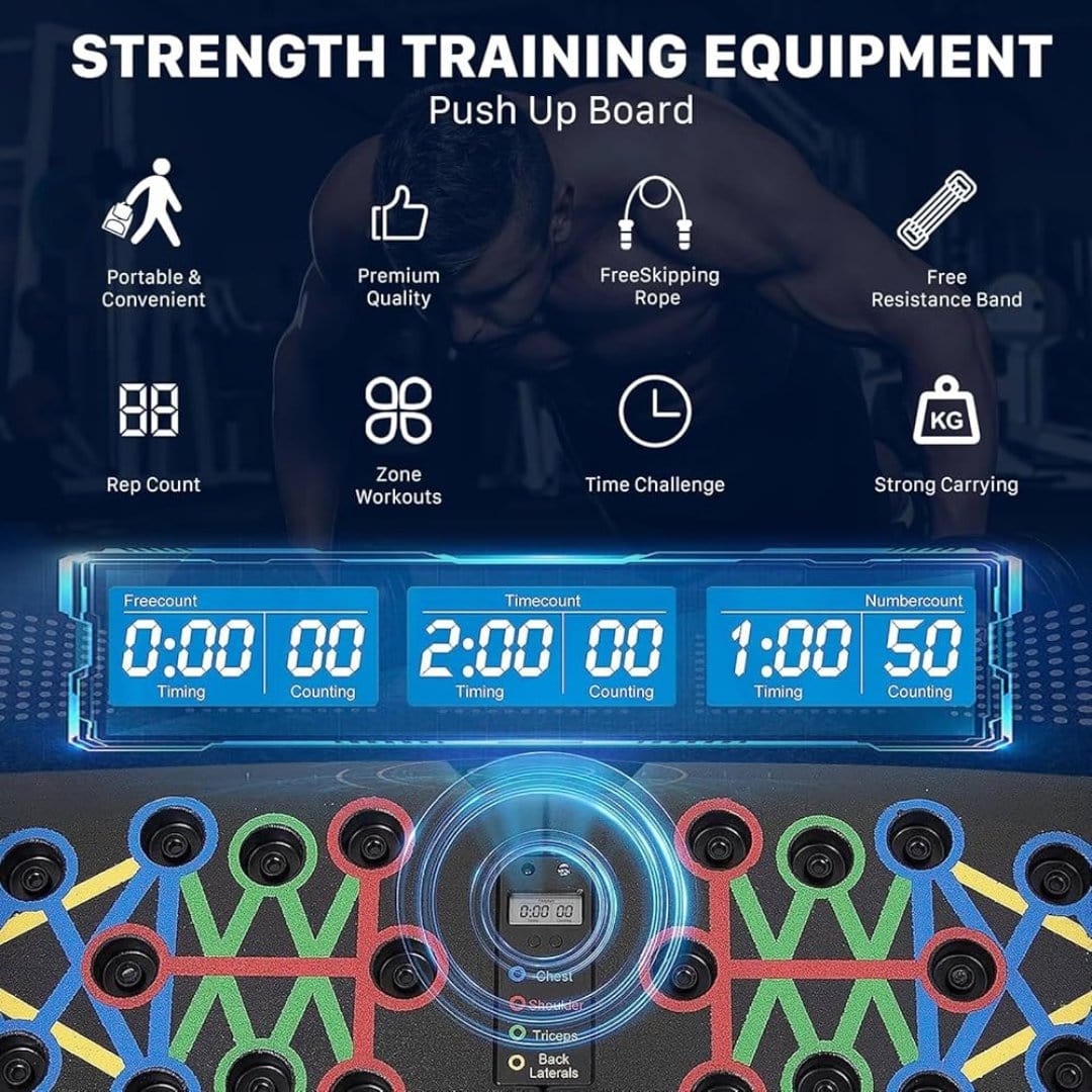 Digital Push-Up Board 30-in-1 Full Body Workout Exercise Equipment