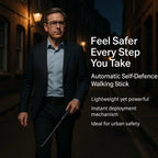 Automatic Self Defense Walking Cane for Personal Safety and Hiking