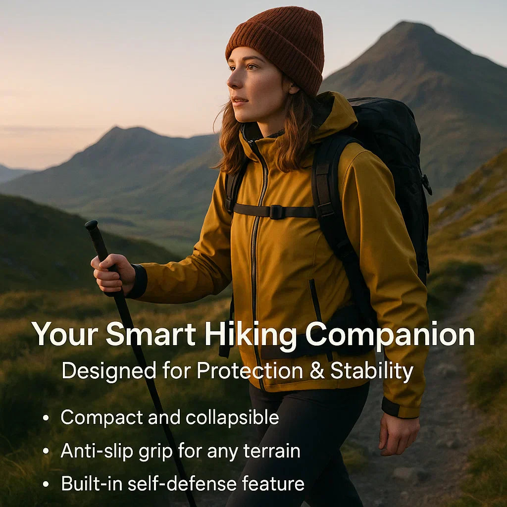 Automatic Self Defense Walking Cane for Personal Safety and Hiking
