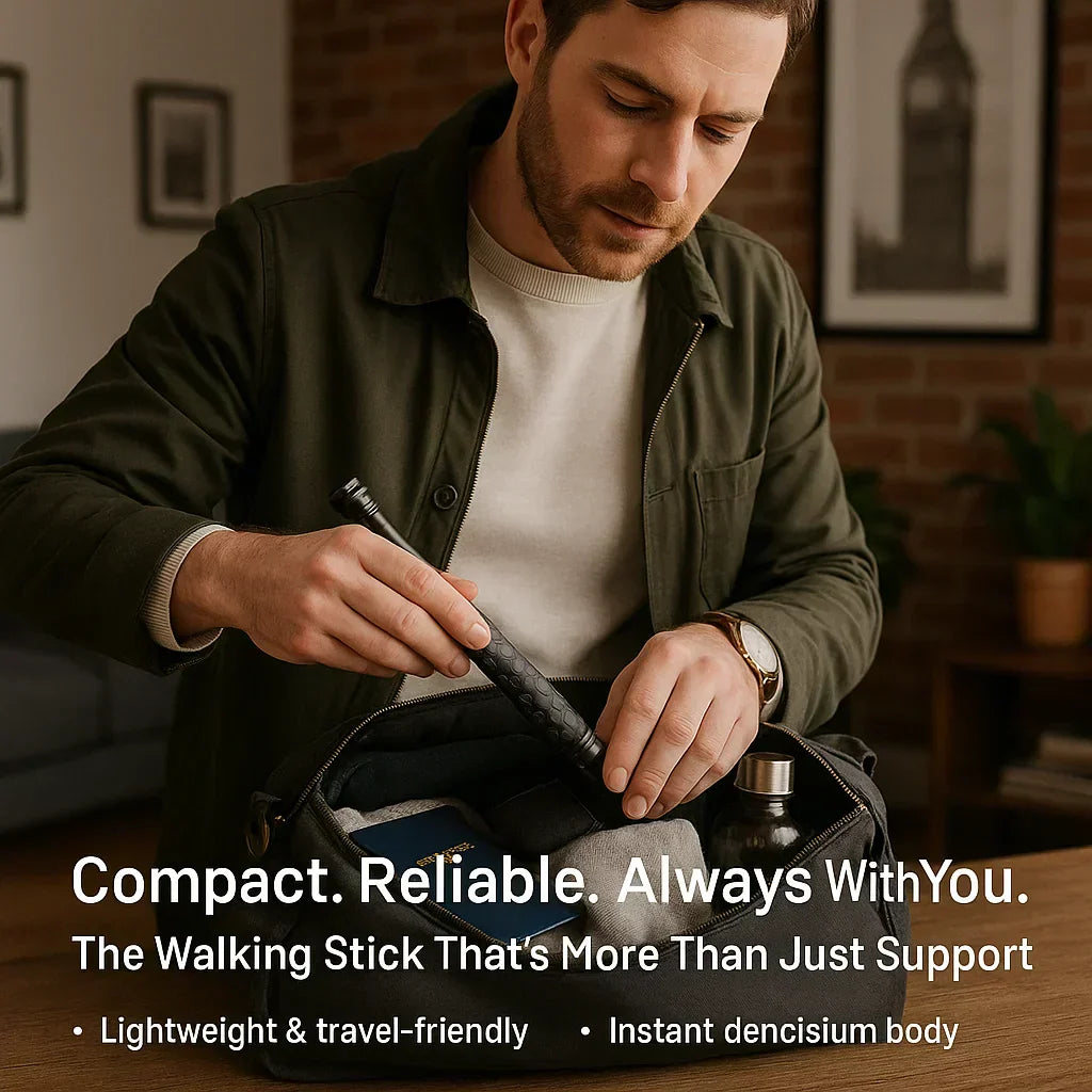Automatic Self Defense Walking Cane for Personal Safety and Hiking