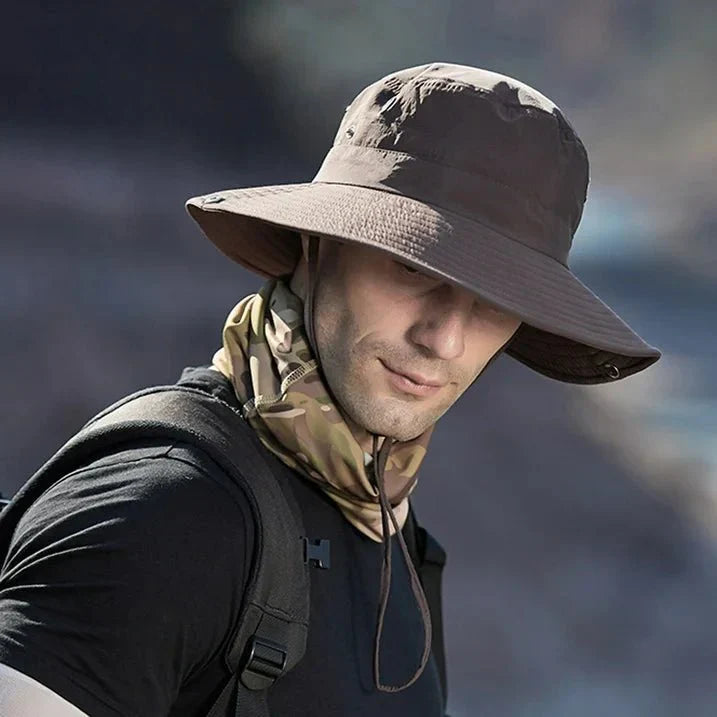 Wide Brim Sun Hat with UV Protection Breathable Outdoor Hat