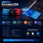128TB Solid State Drive SSD Portable External Storage Device