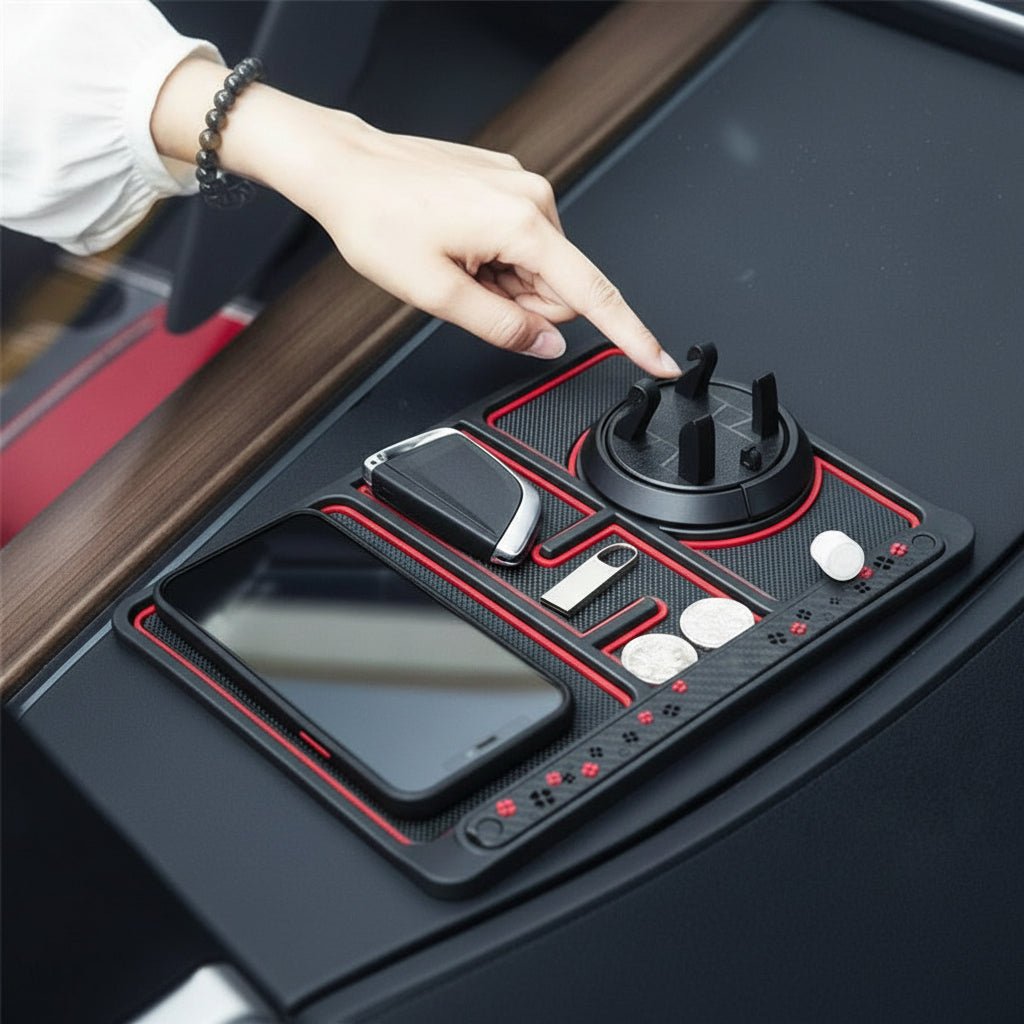 Car Mat Phone Holder Anti Slip Aromatherapy Cool Light Accessory