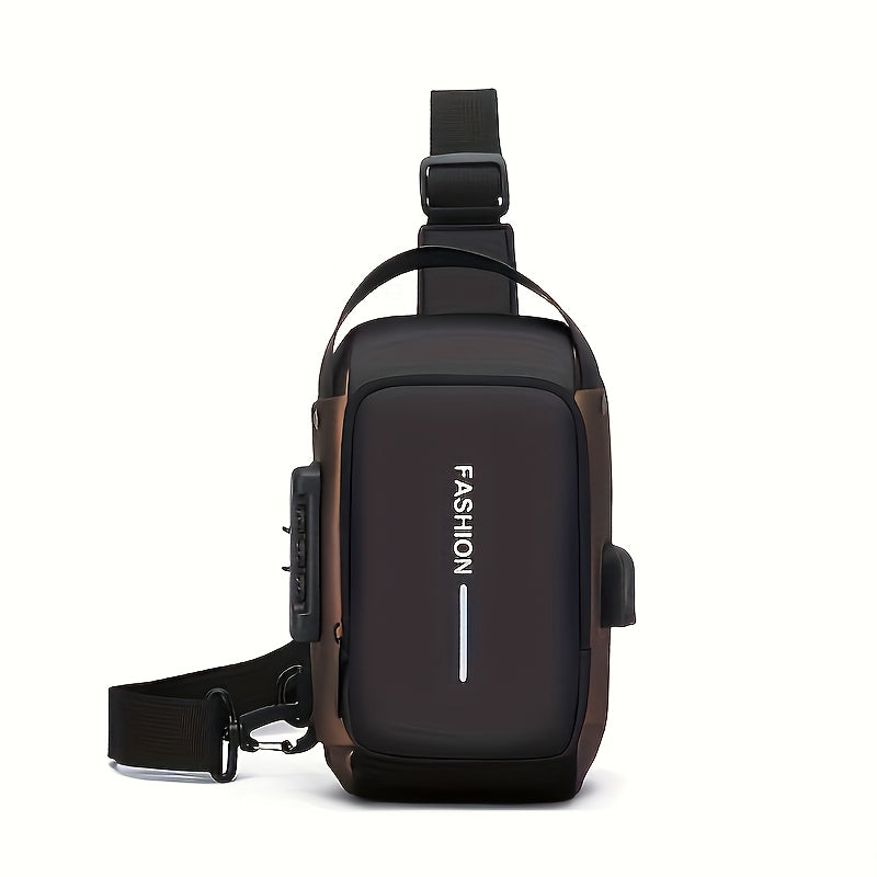 Anti Theft Motorcycle Backpack with Lock Convertible Crossbody Bag