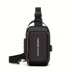 Anti Theft Motorcycle Backpack with Lock Convertible Crossbody Bag