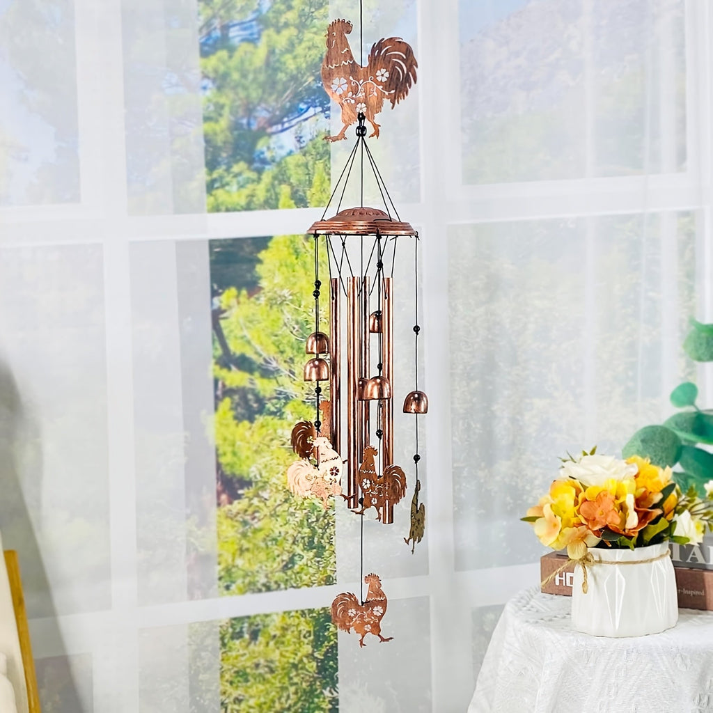 Chicken Shaped Wind Chime Outdoor Indoor Garden Decoration 34 Inch