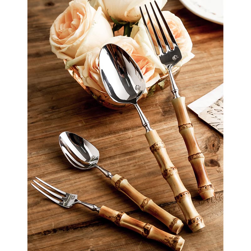 Bamboo Cutlery Set Portable Utensil Flatware Travel Silverware Kit