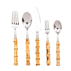Bamboo Cutlery Set Portable Utensil Flatware Travel Silverware Kit