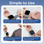 Automatic Wrist Blood Pressure Monitor Rechargeable Digital Wrist Cuff