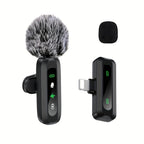 Wireless Lavalier Microphone Dual USB-C Receiver Recording System