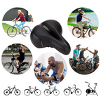 Bicycle Saddle Seat with Rear Reflector Soft Cushion