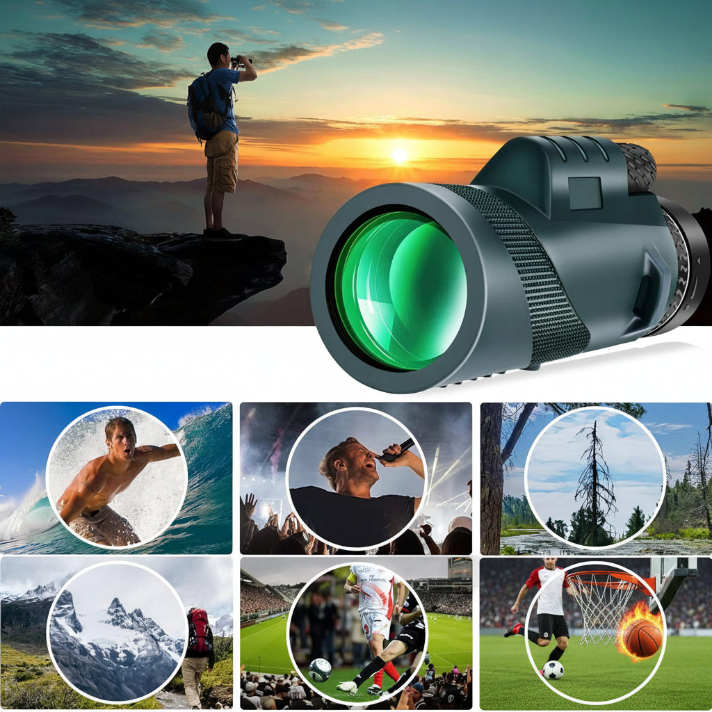 Binoculars with Compact Tripod Portable Outdoor Travel Optics