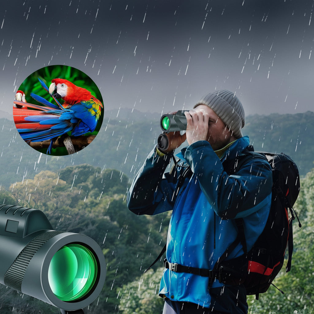 Binoculars with Compact Tripod Portable Outdoor Travel Optics