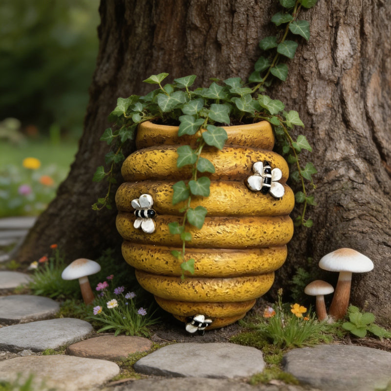 3D Beehive Shaped Wall Mounted Resin Planter Hanging Flower Pot