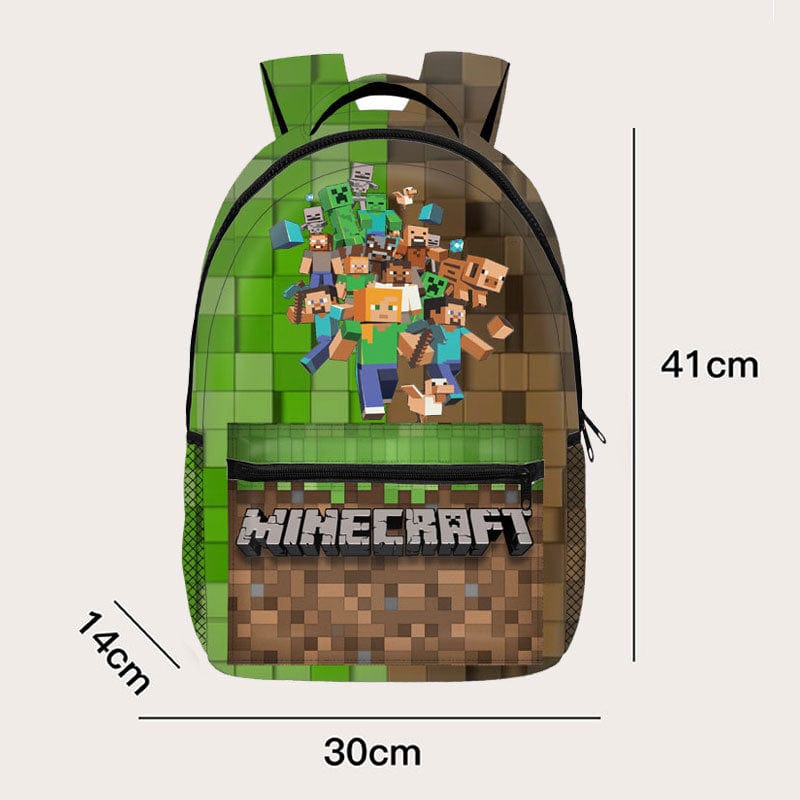 Minecraft Backpack School Bag for Gaming Students