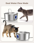 Automatic Stainless Steel Cat Water Fountain Pet Drinking Bowl
