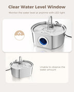 Automatic Stainless Steel Cat Water Fountain Pet Drinking Bowl