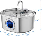 Automatic Stainless Steel Cat Water Fountain Pet Drinking Bowl