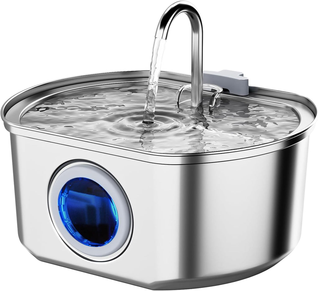 Automatic Stainless Steel Cat Water Fountain Pet Drinking Bowl