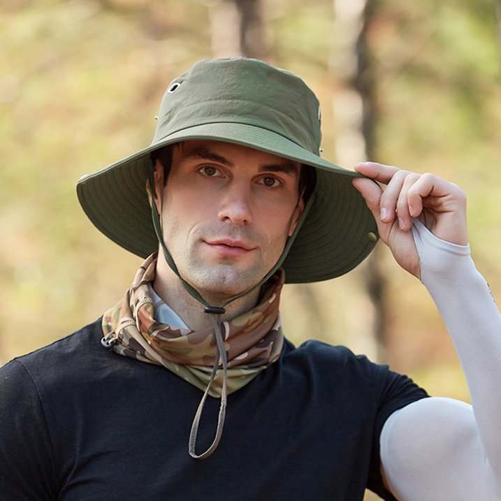 Wide Brim Sun Hat with UV Protection Breathable Outdoor Hat