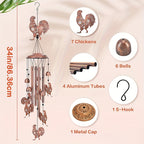 Chicken Shaped Wind Chime Outdoor Indoor Garden Decoration 34 Inch
