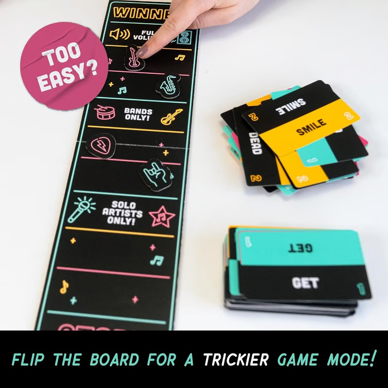 Party Game Grab The Mic Board Game for Singing and Music Challenges