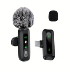 Wireless Lavalier Microphone Dual USB-C Receiver Recording System