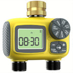 2-Zone Garden Hose Water Sprinkler Timer with Brass Swivel Irrigation Controller