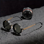 Circular Glasses with Color-Changing Self-Adjusting Lenses
