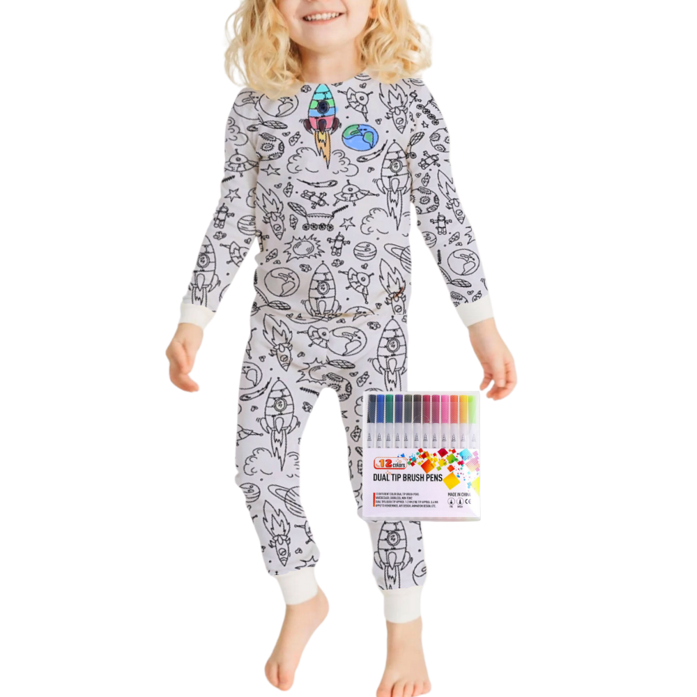 Kids Pajama Set Cotton Top and Bottom