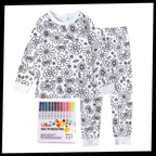 Kids Pajama Set Cotton Top and Bottom