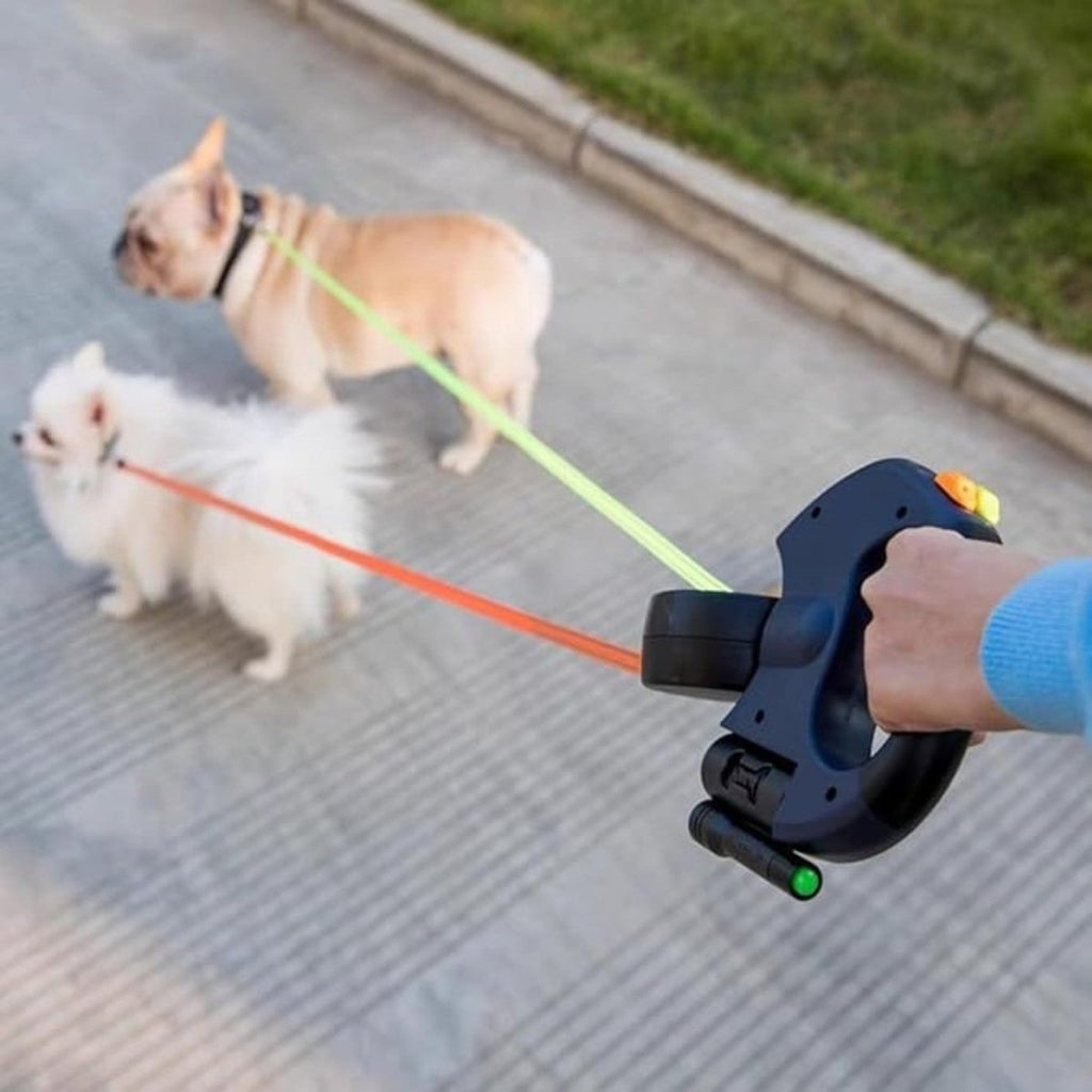 Hands Free Dual Dog Leash Adjustable Walking Lead