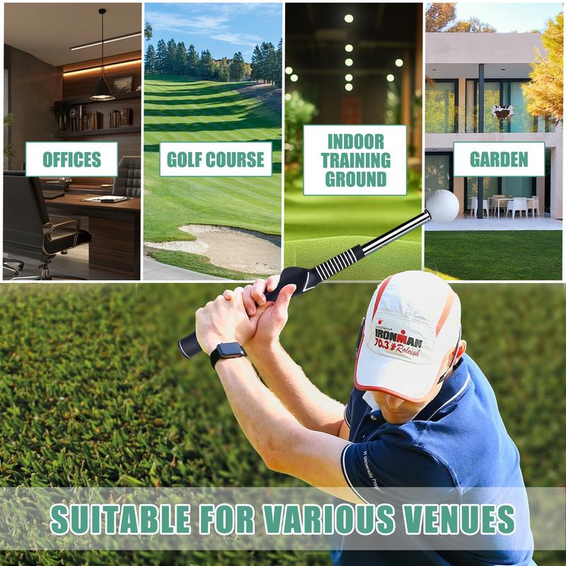 Golf Swing Trainer with Grip Alignment Stick Practice Aid