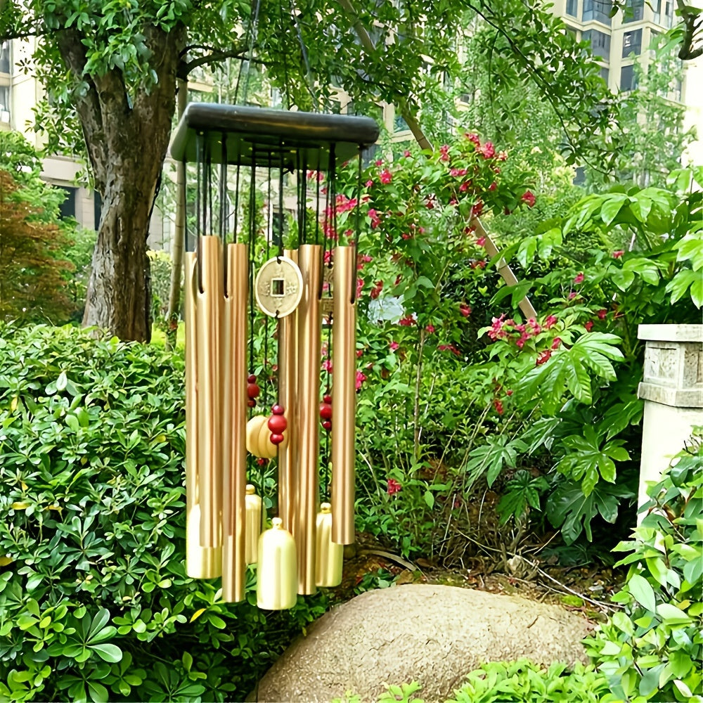 Copper Bell Wind Chime with Aluminum Tubes Outdoor Wind Chime Decor