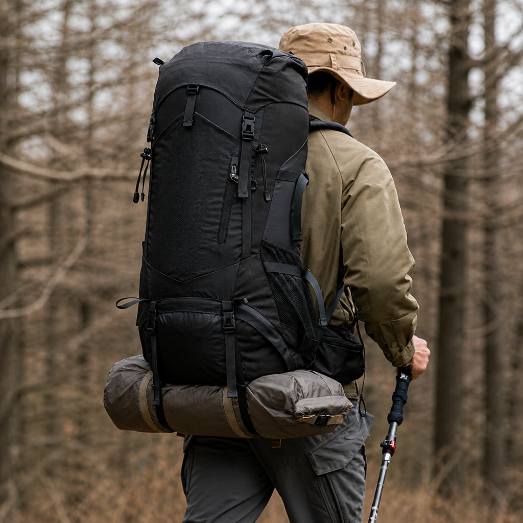 Hiking Backpack Large Capacity Waterproof Breathable Camping Bag
