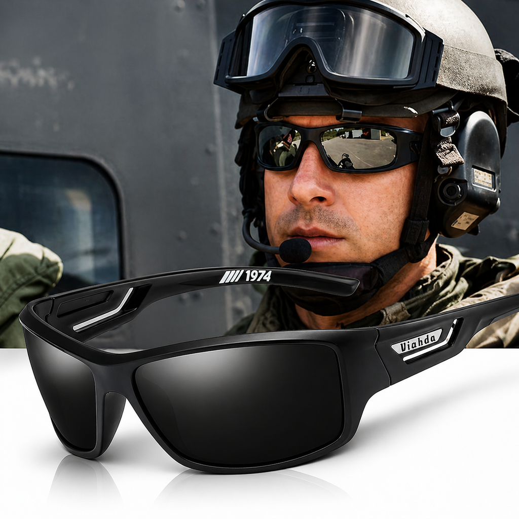 Aviator Polarized Men Sunglasses UV Protection Military Style Sunglasses
