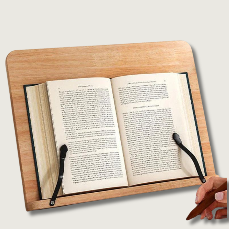 Adjustable Wooden Book Stand Reading Holder Pine Wood