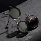 Circular Glasses with Color-Changing Self-Adjusting Lenses