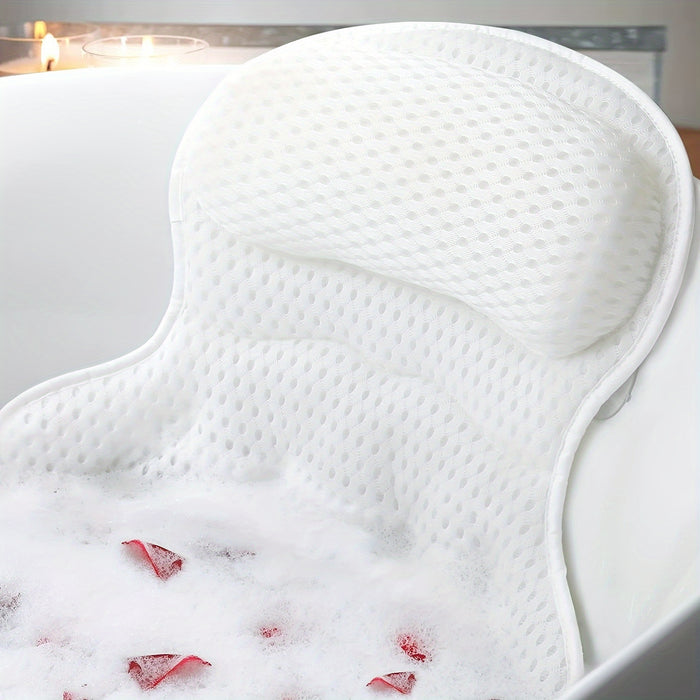 Bath Pillow Mesh Cushion Ergonomic Spa Bathtub Support