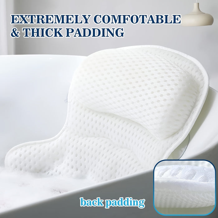Bath Pillow Mesh Cushion Ergonomic Spa Bathtub Support