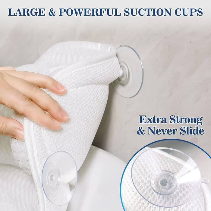 Bath Pillow Mesh Cushion Ergonomic Spa Bathtub Support